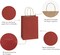 Kraft Paper Bags 25Pcs 5.25x3x8 Inches Small Paper Gift Bags with Handles Red Gift Bags with Stripes for Christmas Valentine‘s Day Party Favor